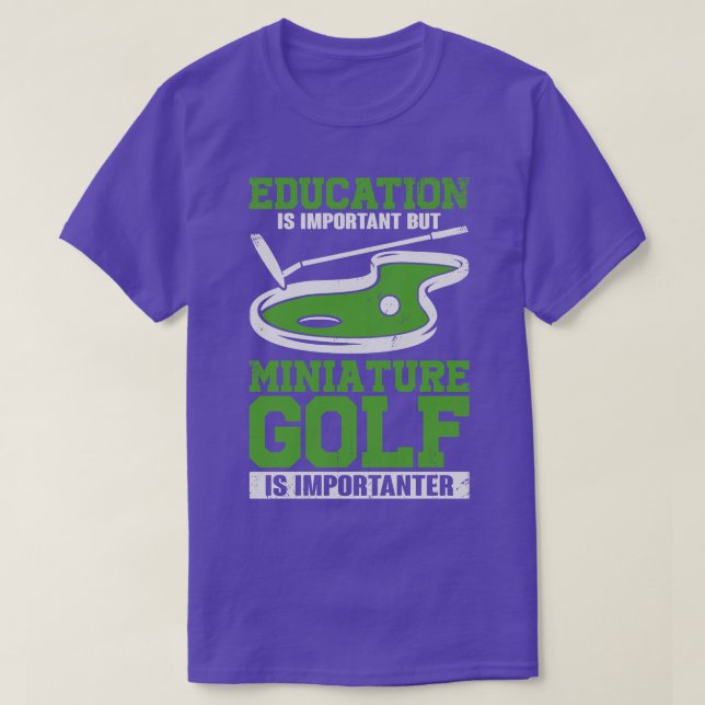 Funny Miniature Crazy Golf Player Geschenk T-Shirt (Design vorne)
