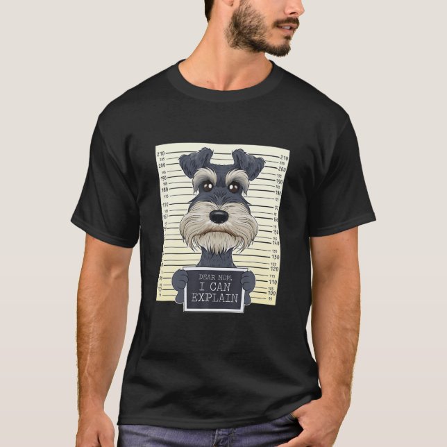 Funny Miniature Schnauzer Mama I Miniatur Schnauze T-Shirt (Vorderseite)