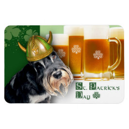Funny Miniature Schnauzer St. Patrick's Day Gesche Magnet