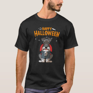 Funny Miniature Schnauzer Vampire Kostümhundehalle T-Shirt