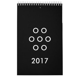 Funny Minimalism Circles Black and White Kalender