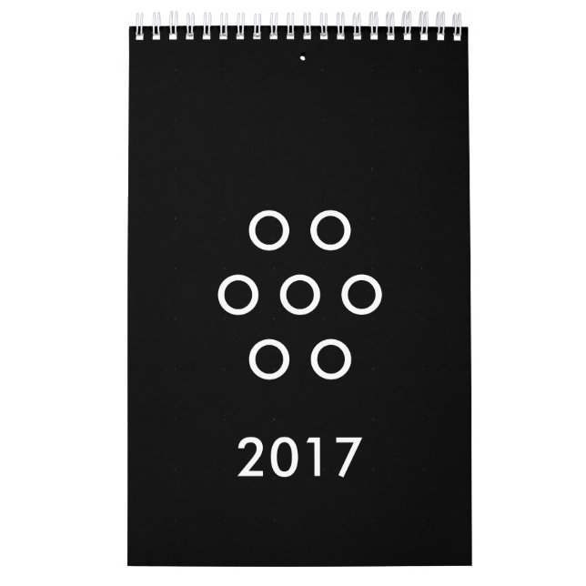 Funny Minimalism Circles Black and White Kalender (Titelbild)
