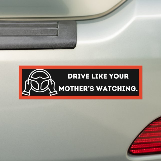 Funny Minimalist Safe Driving Bumper Sticker Autoaufkleber (Auf Auto)