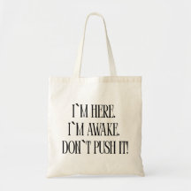 Funny Minimalist Tote Bag