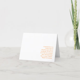 Funny Minimaliste Mariage Anniversaire carte