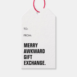 Funny Minimalistisch Merry Awkward Gift Exchange Geschenkanhänger