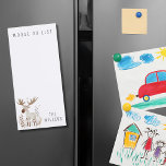 Funny Minimalistisch Watercolor Elche Do List Magnetischer Notizblock<br><div class="desc">Verbringen Sie den Spaß mit jeder Note und genießen Sie Ihre Ferienzeit auch wenn Sie Ihren Muss zu tun oder im Fall Elche tun Liste der Lebensmittel, Liste der Besorgungen oder fröhliche Weihnachtsnotiz an Ihre Lieben vorbereiten mit diesem Notizblock mit einem whimsical Aquarellmoose. Das einfache, minimalistische Aquarelldesign spiegelt die friedliche...</div>
