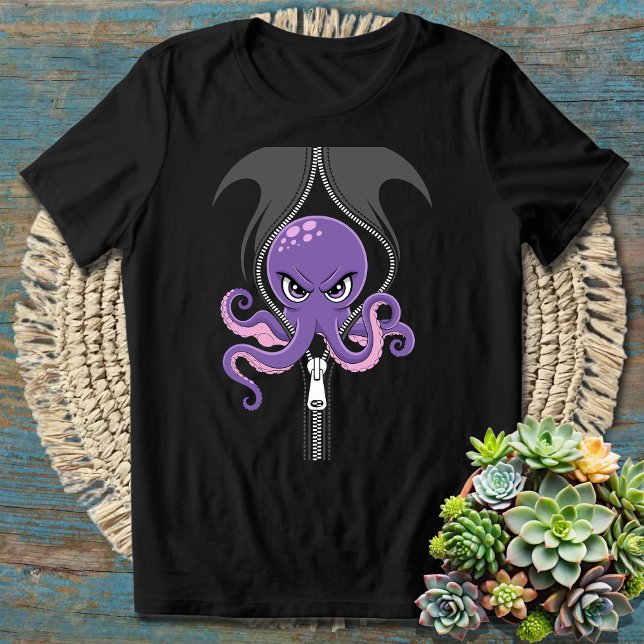 Funny Mischievous Octopus T-Shirt (Von Creator hochgeladen)