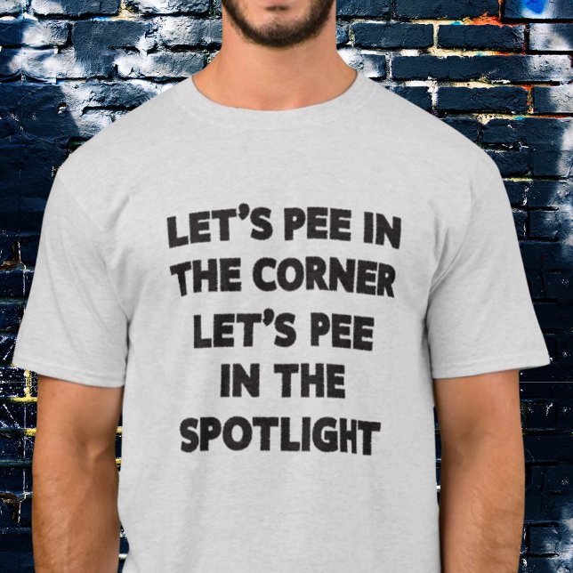 Funny Mishear Song Texte Lass uns in der Ecke pink T-Shirt (Von Creator hochgeladen)