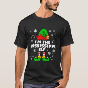 Funny Mississippi Elf Familie Matching Group Happy T-Shirt