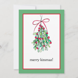 Funny Mistletoe Merry Kissmas Weihnachten