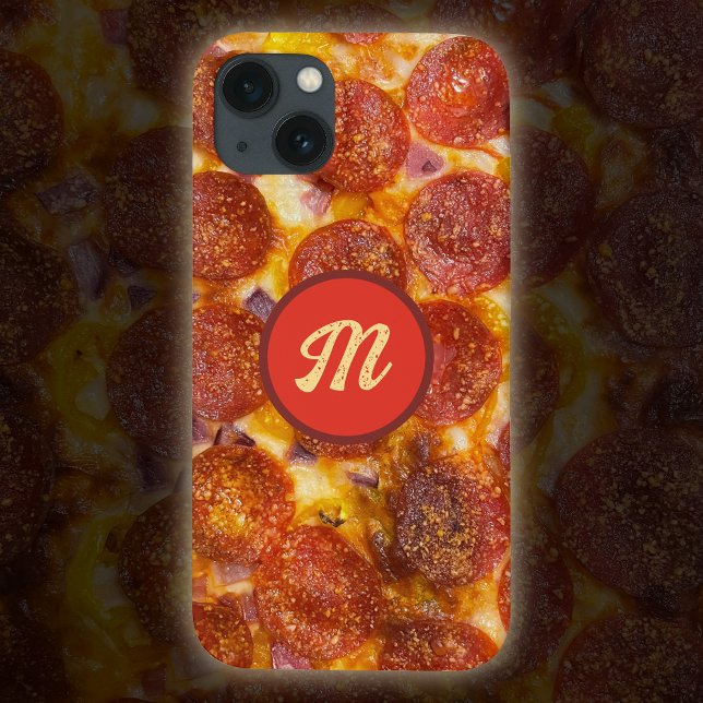 Funny Mit Monogramm Pepperoni Pizza Pattern Gag Ge Case-Mate iPhone Hülle (Von Creator hochgeladen)