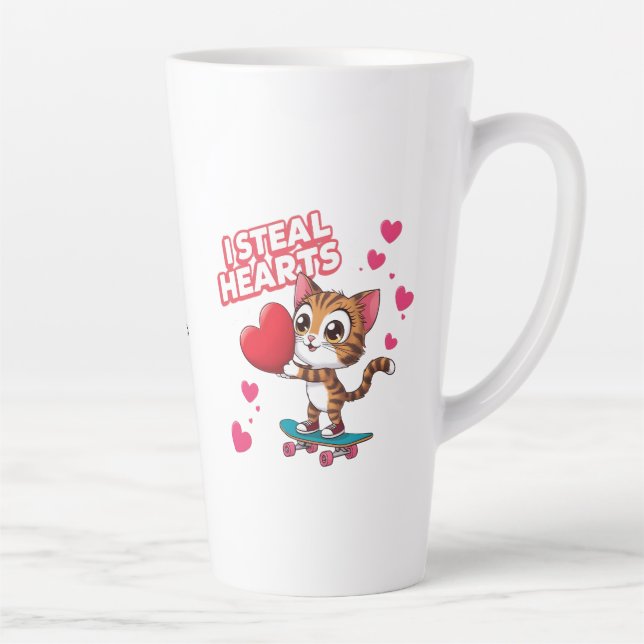 Funny Modern "Be My Valentine" Milchtasse (Rechts)