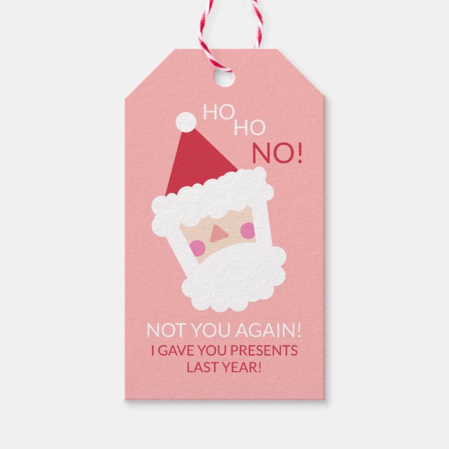 Funny Modern Christmas Weihnachten Weihnachtsmann  Geschenkanhänger (Vorderseite)