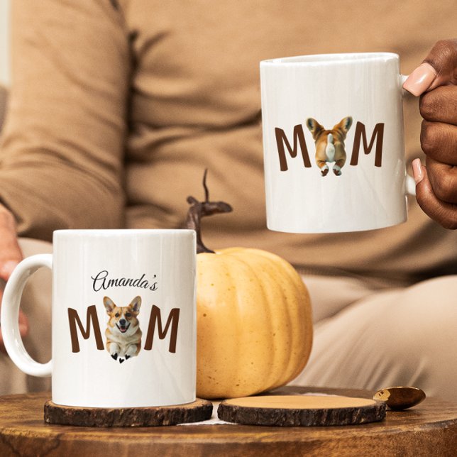 Funny modern niedlich Corgi Welpenhund Mama Kaffeetasse (corgi mama coffee mug)