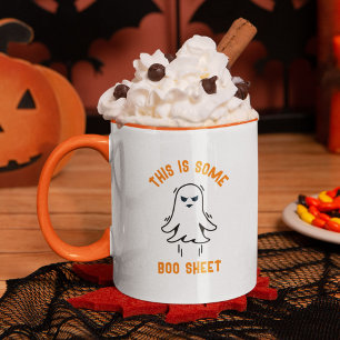 Funny Modern Niedlich Halloween Bootschild Ghost Tasse