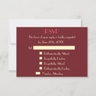 Funny Modern Personalisiert Wedding RSVP Einladung