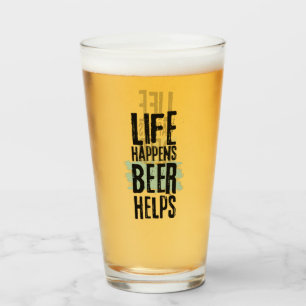 Funny Modern Pint Beer Glass Glas