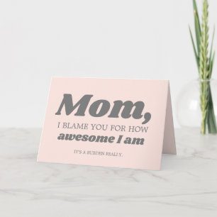 Funny Modern Retro Mothers Day Card Karte