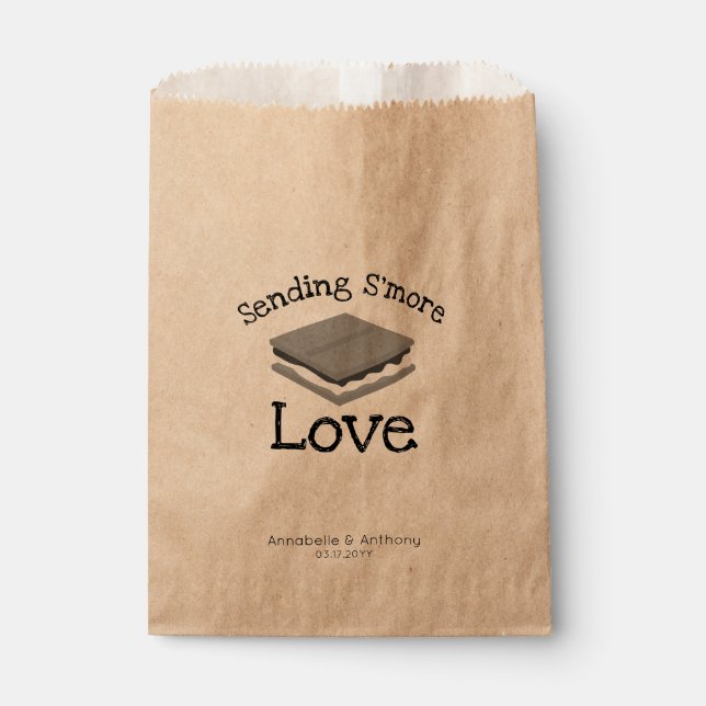 Funny Modern Sending Smore Liebe Hochzeit Leckerei Geschenktütchen (Vorderseite)