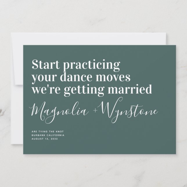 Funny Modern Typografy Wedding rettet das Datum Save The Date (Vorderseite)