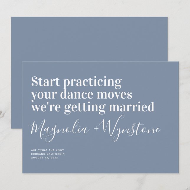 Funny Modern Typografy Wedding rettet das Datum Save The Date (Vorne/Hinten)