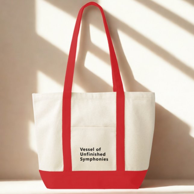 Funny Modern Typography Black Text Tote Bag Tragetasche (Funny modern humor quote tote bag)