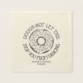 Funny Modern White Glazed Donut Leckerei Hochzeit Serviette