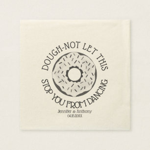 Funny Modern White Glazed Donut Leckerei Hochzeit Serviette