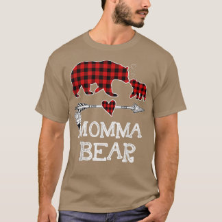 Funny Momma Bear Matching Familie Weihnachtsbär Re T-Shirt