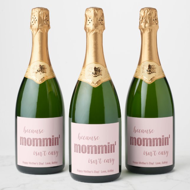 Funny Mommin' ist nicht einfach Muttertag (Flaschen)