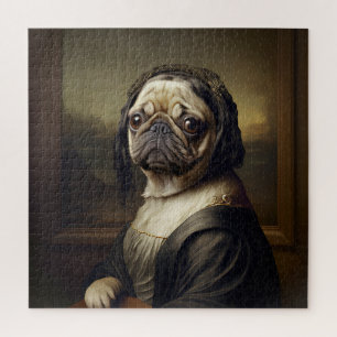 Funny Mona Lisa Mops