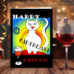 Funny Mondrian's Cat Birthday Card Karte<br><div class="desc">Der sonnige Geburtstagskarte mit einem niederländischen Design,  das vom Künstler Piet Mondriaan inspiriert wurde,  in den USA umbenannt in "Mondrian". Eine skurrile Drehung zu einem traditionellen Konzept. P.S. Es scheint,  dass Mondrian tatsächlich eine weiße Katze hatte ... </div>