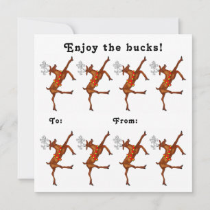 Funny Money Cash Gift Holiday Cards Feiertagskarte