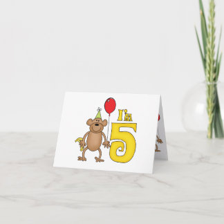 Funny Monkey 5. Geburtstag Einladung
