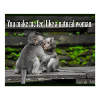 Funny Monkey Ape Gorilla Nemes mit Lustigen Sprüch Poster