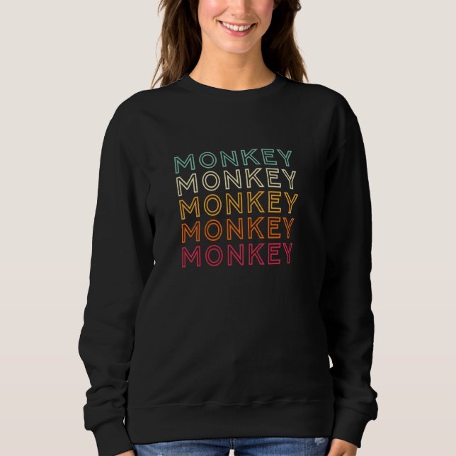 Funny Monkey Ape Parco Tassino Sweatshirt (Vorderseite)