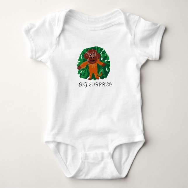 Funny Monkey Baby Strampler (Vorderseite)