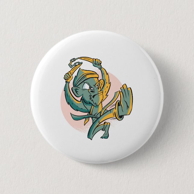 Funny Monkey Banana Fighter Button (Vorderseite)