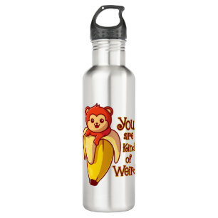 Funny Monkey Banane Sie sind irgendwie komisch Edelstahlflasche
