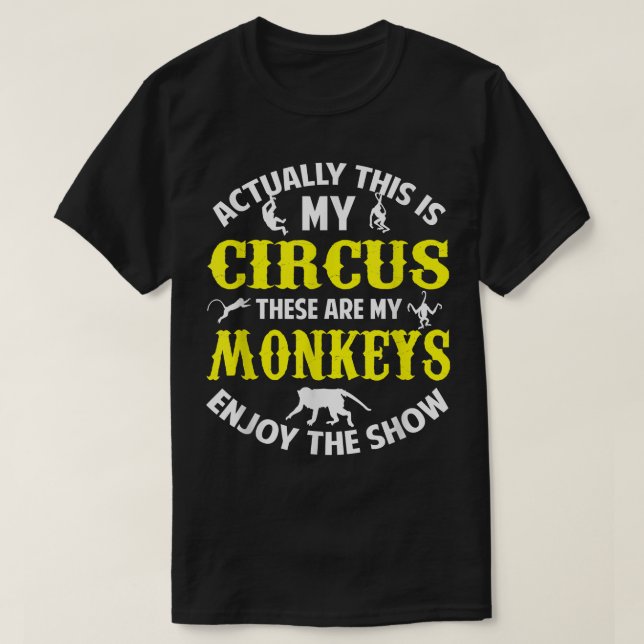 Funny Monkey Circus Tier Zoo Tiergeschenk  T-Shirt (Design vorne)