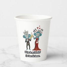 Funny Monkey Couple Valentine's Day Pappbecher