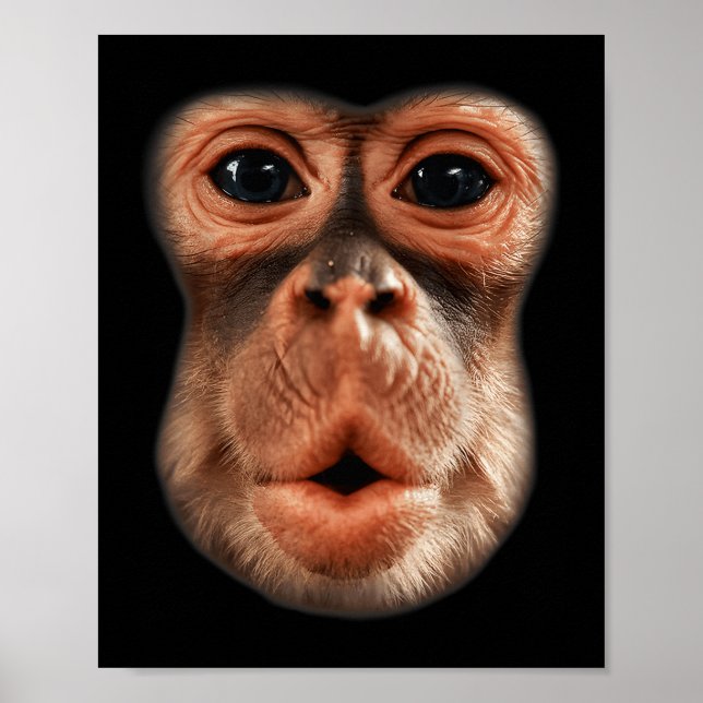 Funny Monkey Face Breath Men Boy Kid Halloween Cos Poster (Vorne)