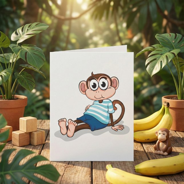 Funny Monkey Karte (Von Creator hochgeladen)