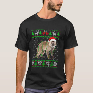 Funny Monkey Lights Ugly Sweater Weihnachtsbaum An T-Shirt