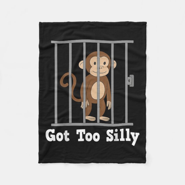 Funny Monkey Meme Got zu Albernen Spaß Männer Frau Fleecedecke (Vorderseite)