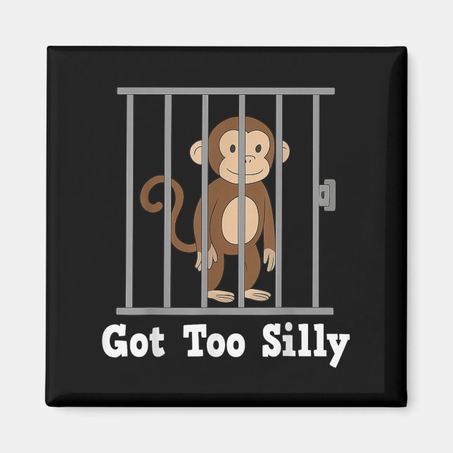 Funny Monkey Meme Got zu Albernen Spaß Männer Frau Magnet (Vorne)