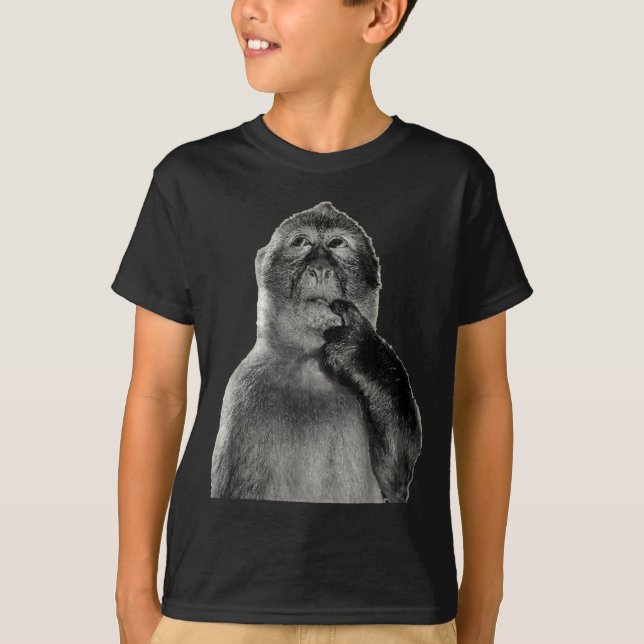 Funny Monkey Meme With Retro Odore Humor Art Style T-Shirt (Vorderseite)