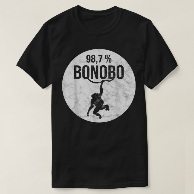 Funny Monkey mit Chimpanzee Bonobo DNA T-Shirt (Design vorne)