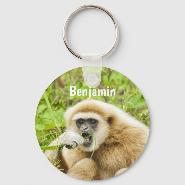 Funny Monkey Personalisiert Kids Name Schlüsselanh Schlüsselanhänger (Vorderseite)
